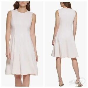 Calvin‎ Klein Pink Blossome Fit & Flare Sleeveless A-Line Dress Size 14 Formal